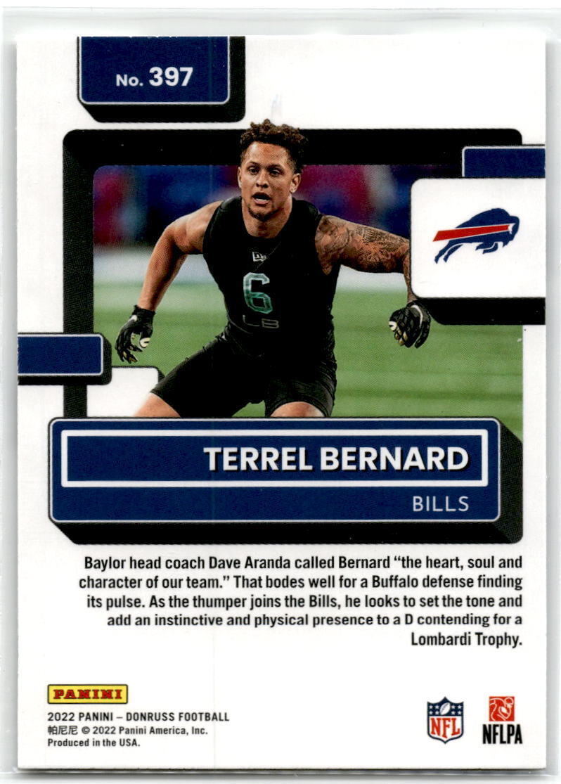 2022 Donruss #397 Terrel Bernard NM