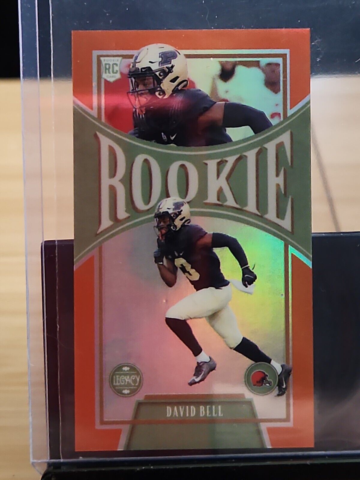 David Bell 2022 LEGACY FOOTBALL ROOKIE MINI ORANGE CHROME