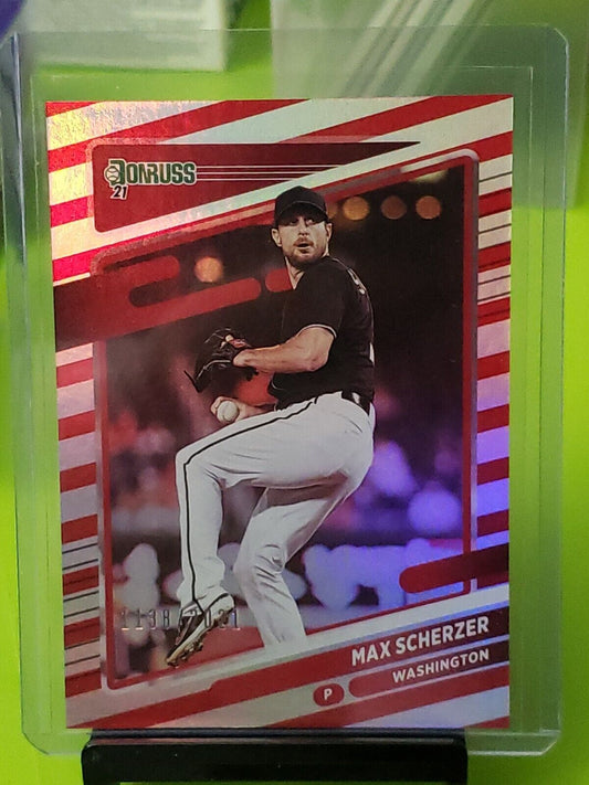 2021 Donruss Max Scherzer Red Stripe Parallel /2021 Washington Nationals