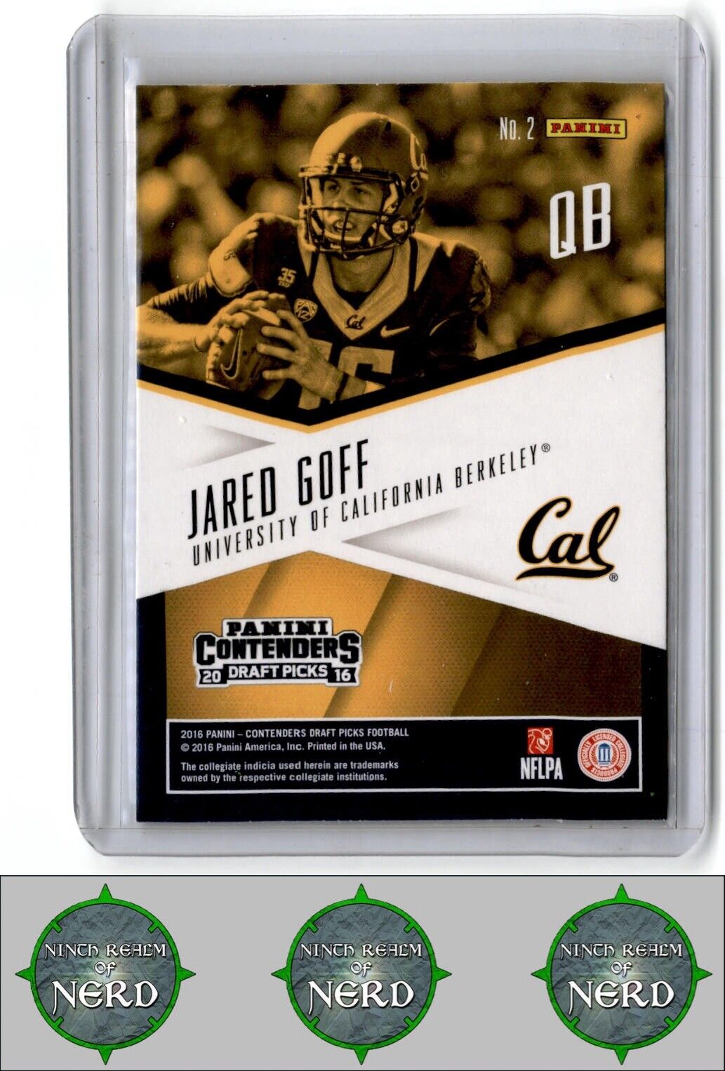 2016 Panini Contenders Draft Picks #2 Jared Goff School Colors