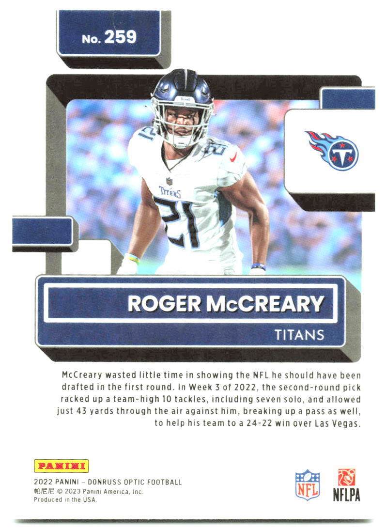 2022 Donruss Optic #259 Roger McCreary NM