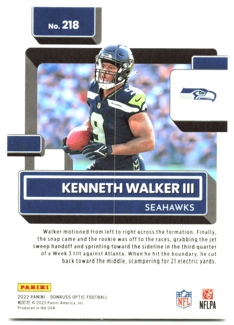 2022 Donruss Optic #218 Kenneth Walker III NM