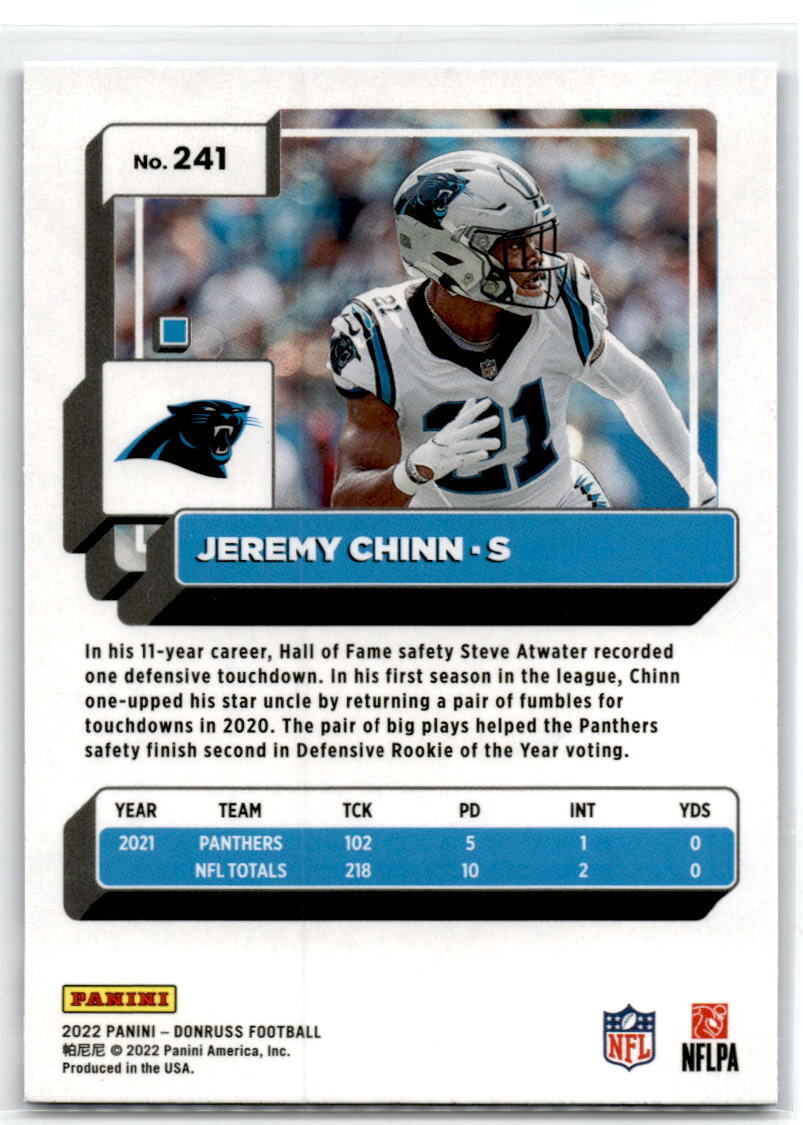 2022 Donruss #241 Jeremy Chinn NM