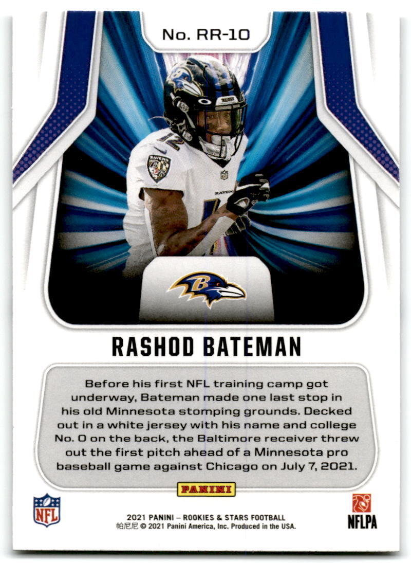 2021 Panini Rookies & Stars #RR-10 Rashod Bateman Rookie Rush NM