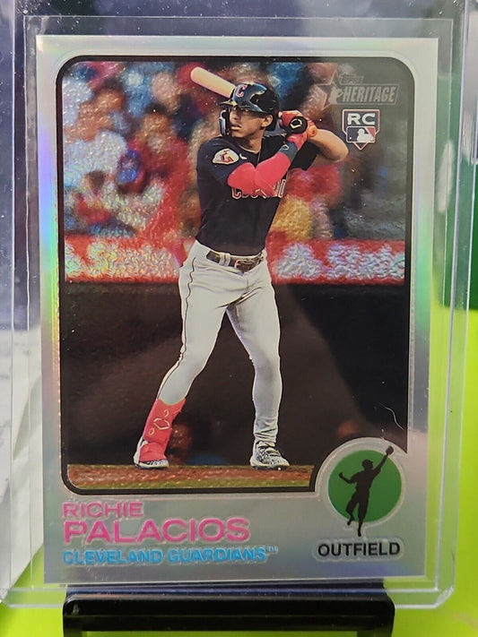 2022 Topps Heritage High Number Richie Palacios CHROME REFRACTOR RC #'d /673