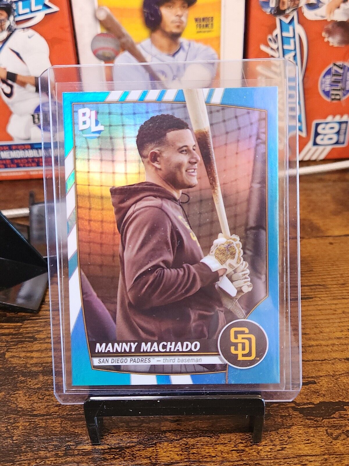 MANNY MACHADO 2023 Topps Big League #265 Rare Blue Foil San Diego Padres