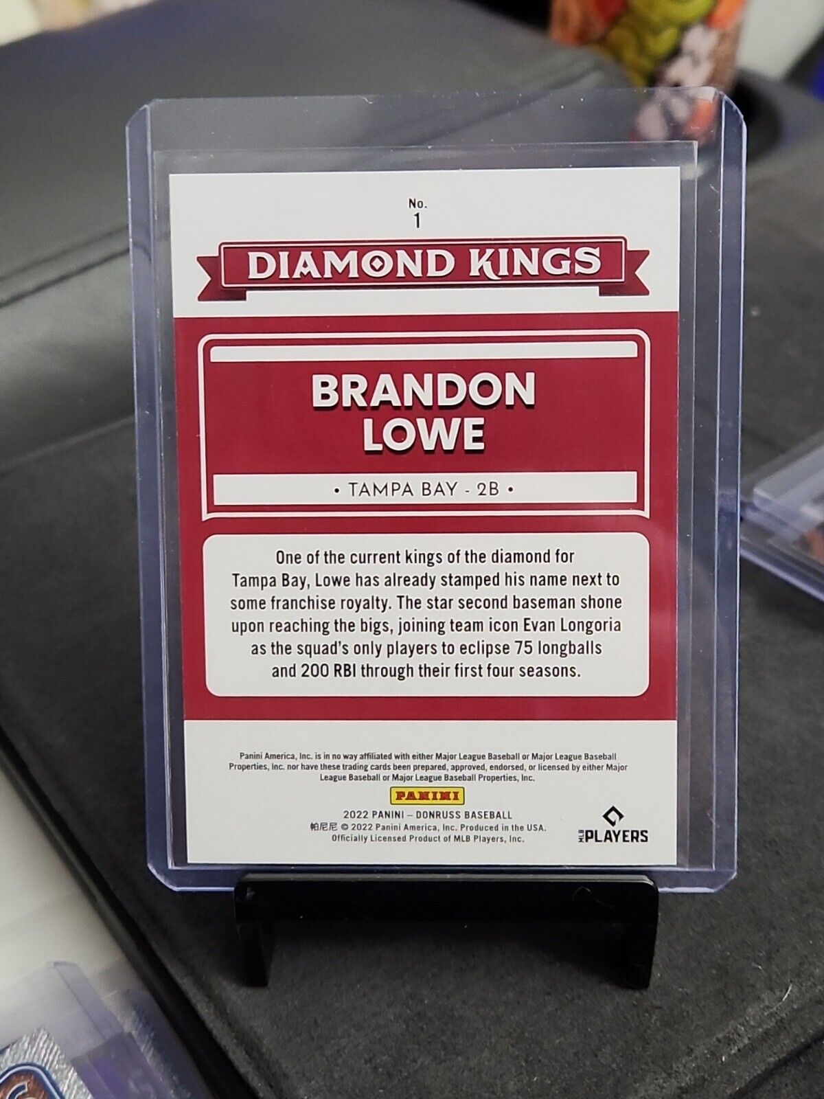 2022 Panini Donruss Baseball Brandon Lowe Diamond Kings Red Parallel /2022