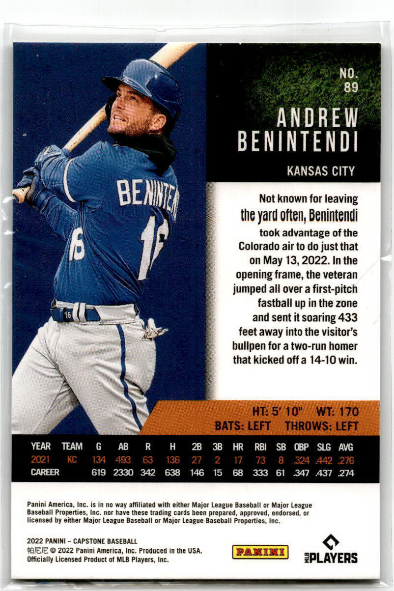 2022 Panini Capstone #89 Andrew Benintendi NM