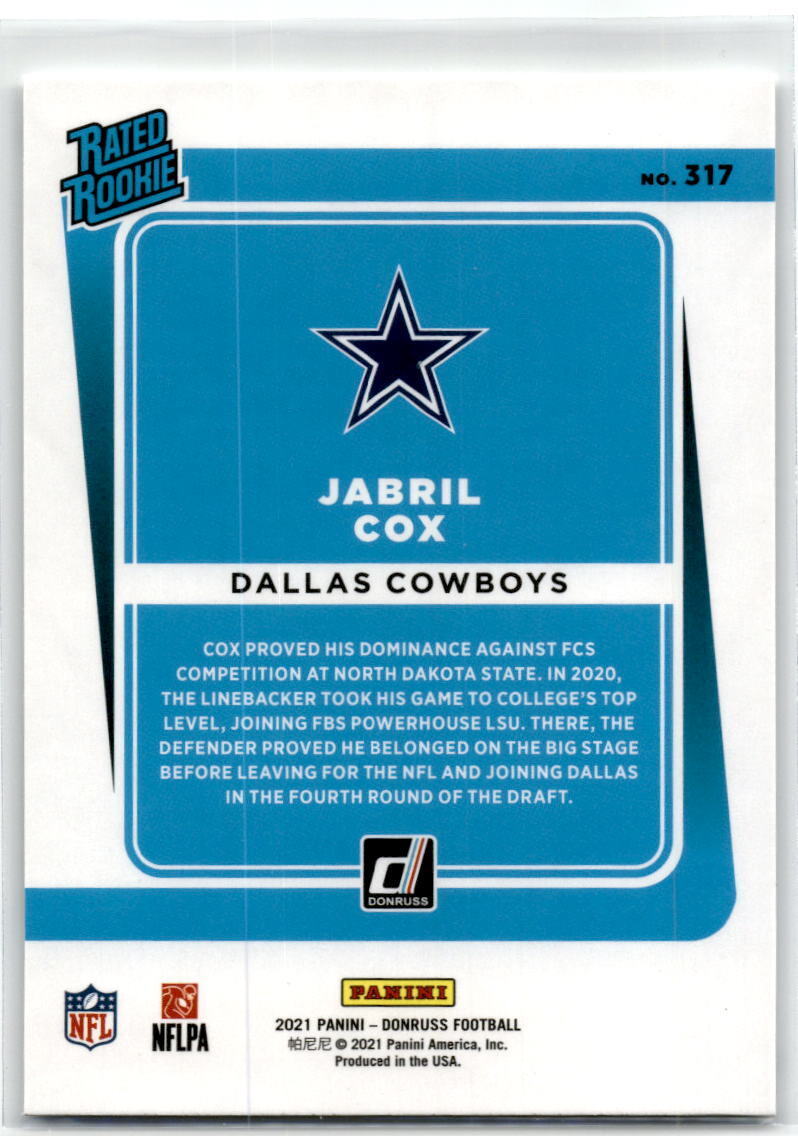 2021 Donruss #317 Jabril Cox NM