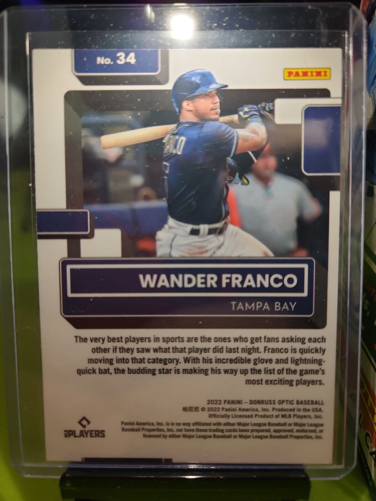 2022 Panini Donruss Optic Wander Franco #34 Base Rated Rookie RC Rays✅