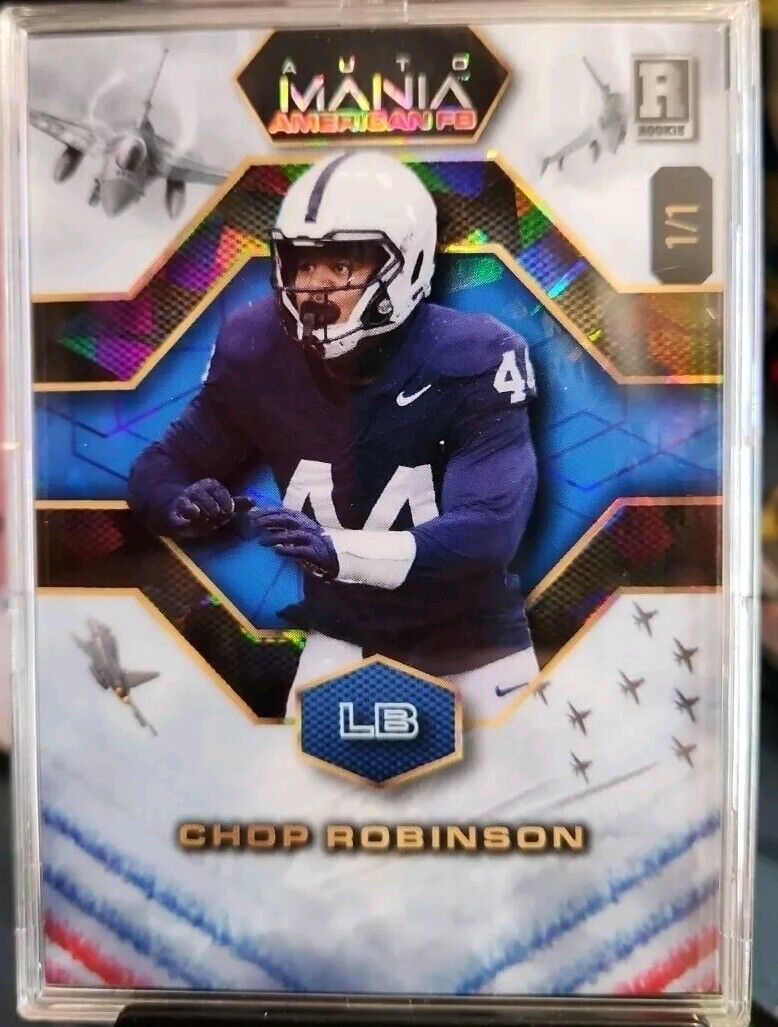 2024 Chop Robinson Wild Card Rookie 1/1 Fighter Jets Automania American FB