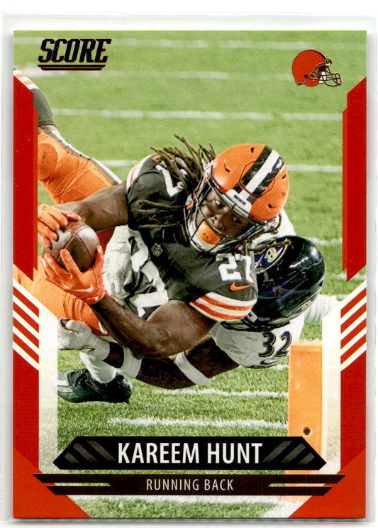 2021 Score #109 Kareem Hunt Red NM