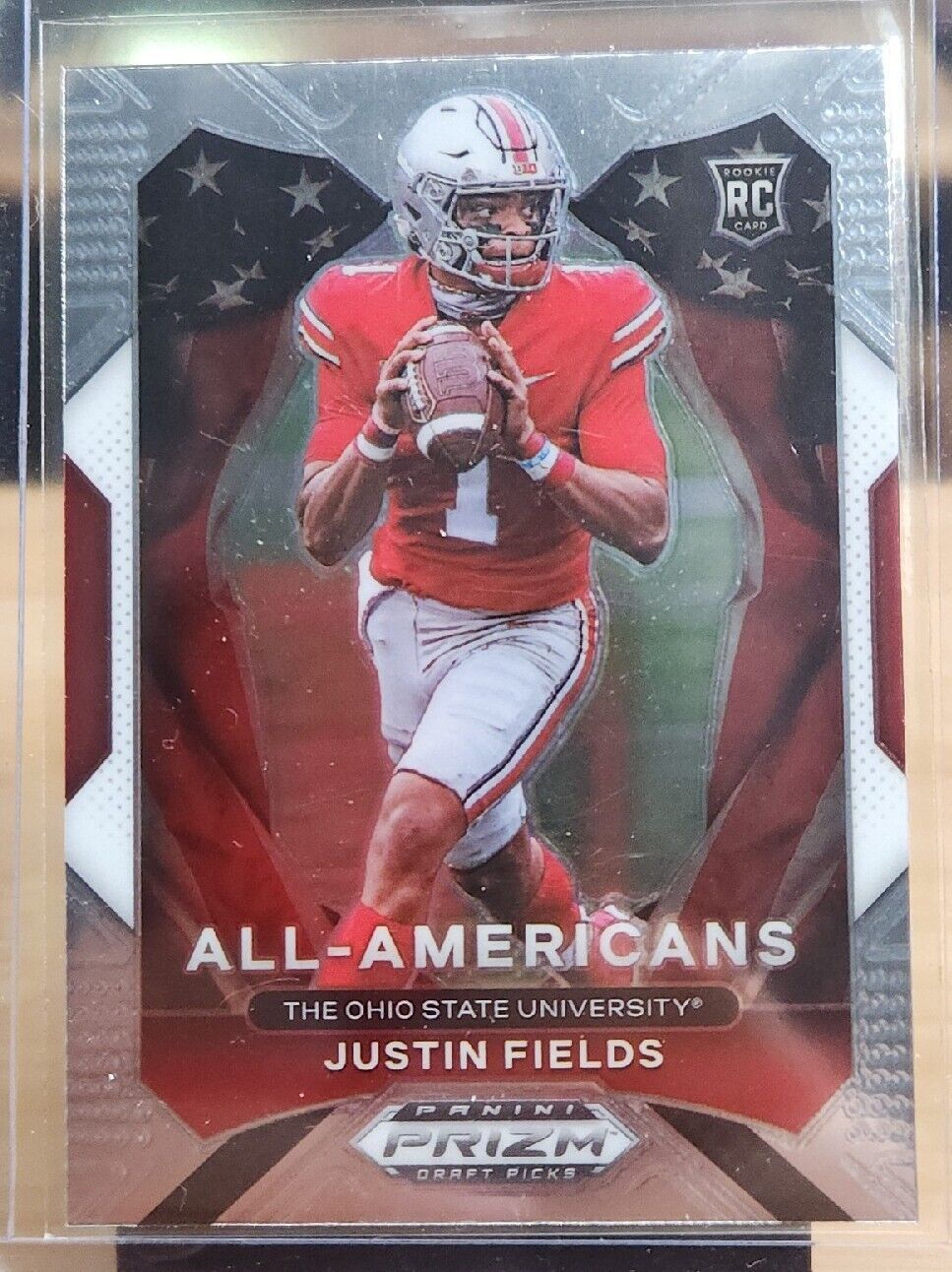 Justin Fields ROOKIE CARD "All-Americans" 2021 Panini Prizm Draft Picks #192 RC