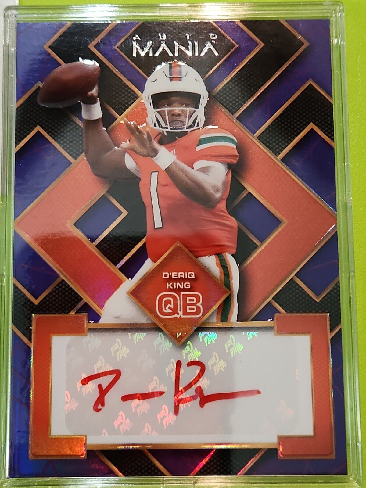 2022 Wild Card Mania D'eriq  King SSP AUTO Rookie Miami Hurricanes 