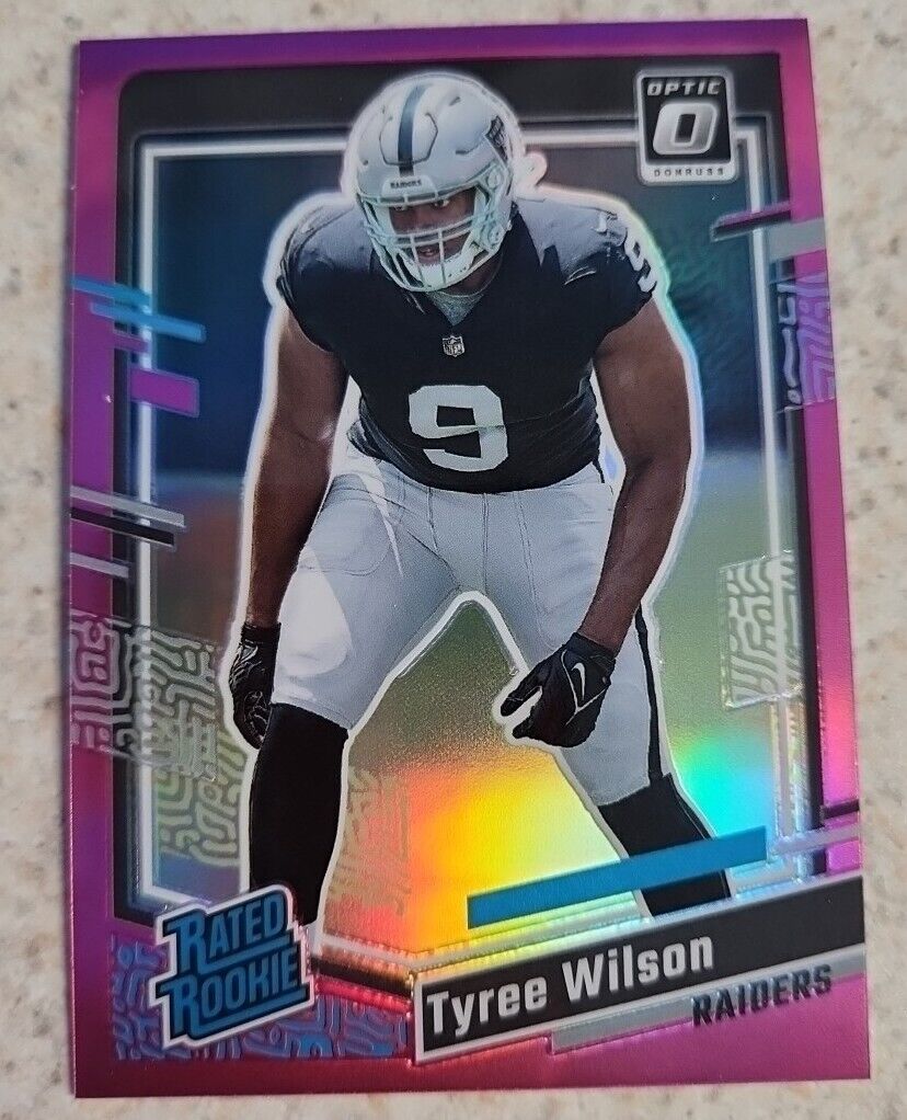 2023 Donruss Rated Rookie Optic Preview Pink Prizm #363 Tyree Wilson RC