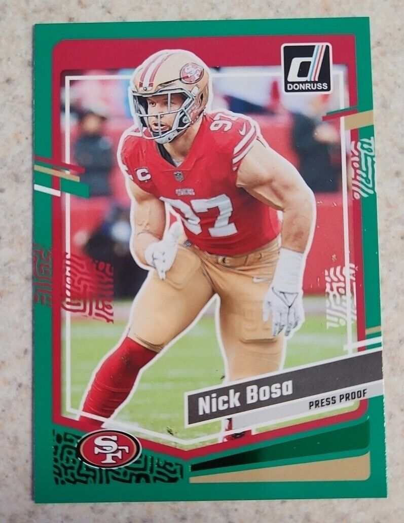 2023 Donruss Base #272 Nick Bosa -   49ers green Press proof