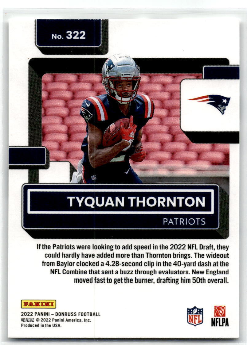 2022 Donruss #322 Tyquan Thornton NM