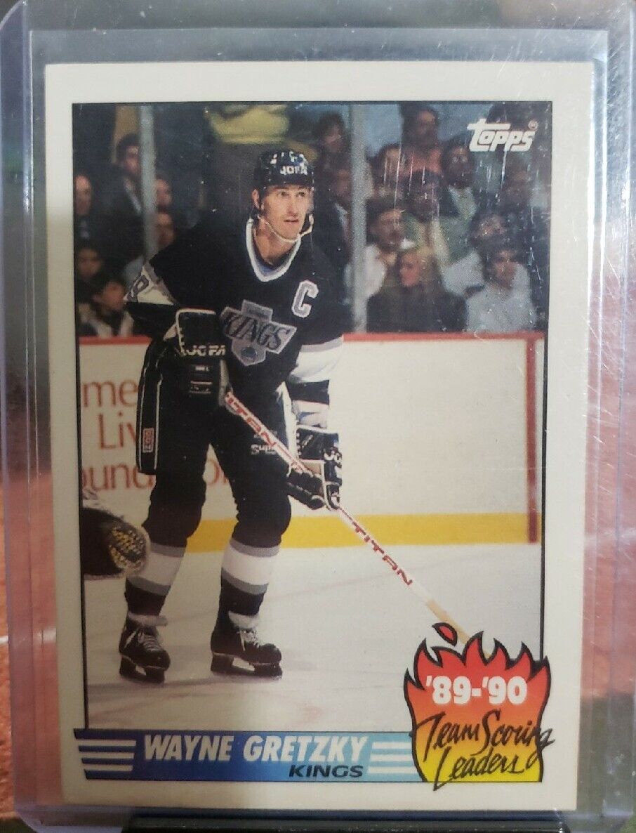 Wayne Gretzky 1990 Topps Hockey '89-'90 Team Scoring Leaders #12 Kings