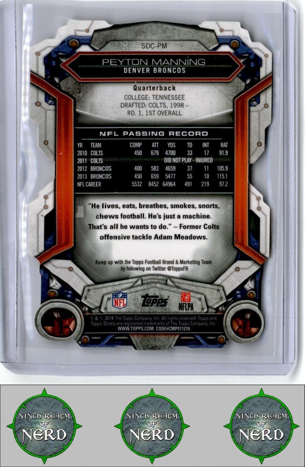 2014 Topps Strata #SDC-PM Peyton Manning Die Cuts