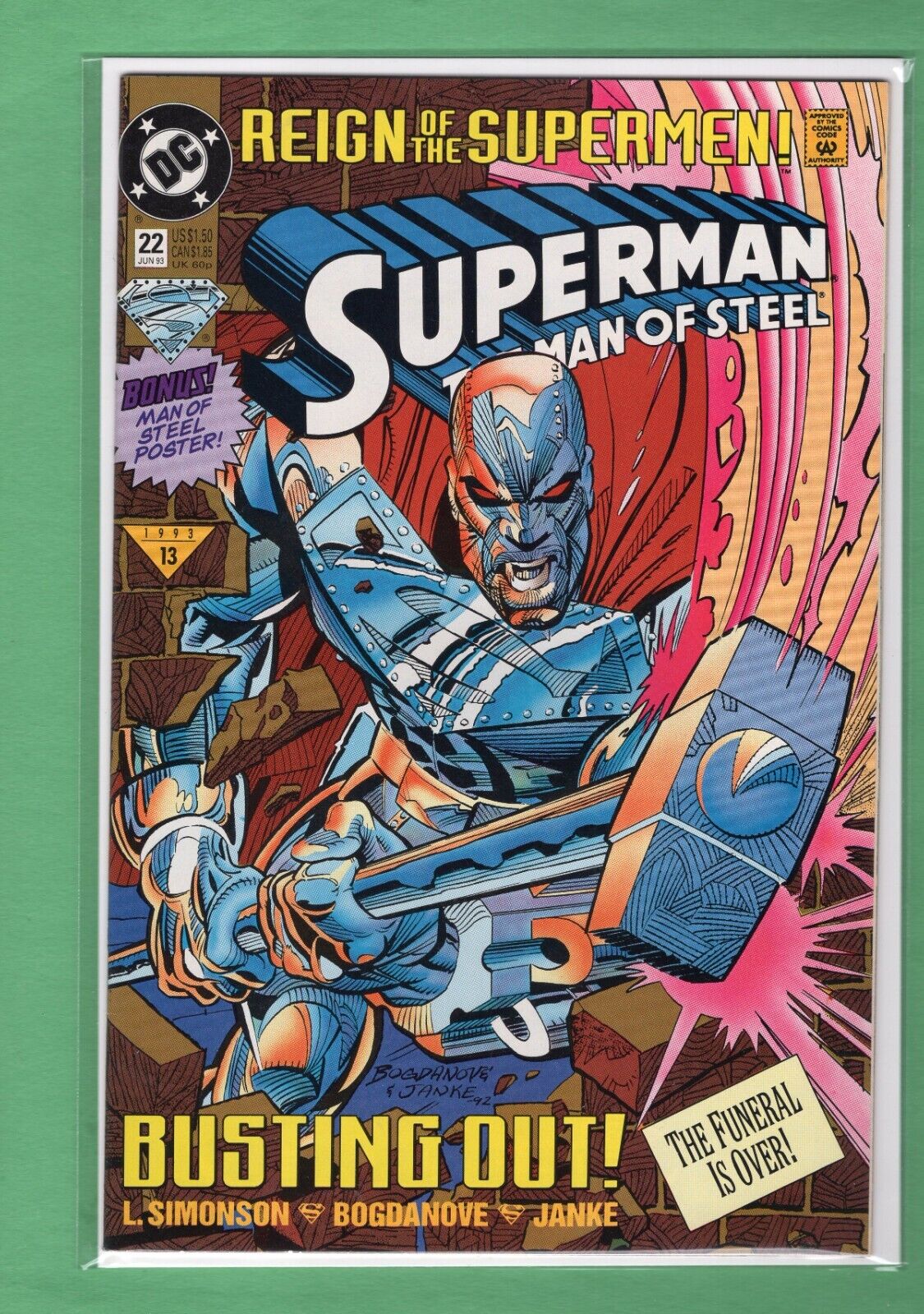 Superman The Man of Steel #22  (Jun 1993, DC) John Henry as Steel