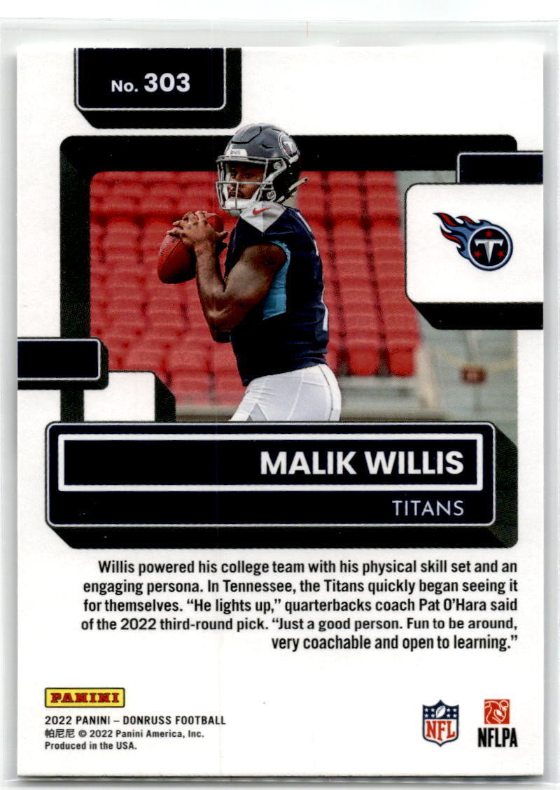 2022 Donruss #303 Malik Willis NM