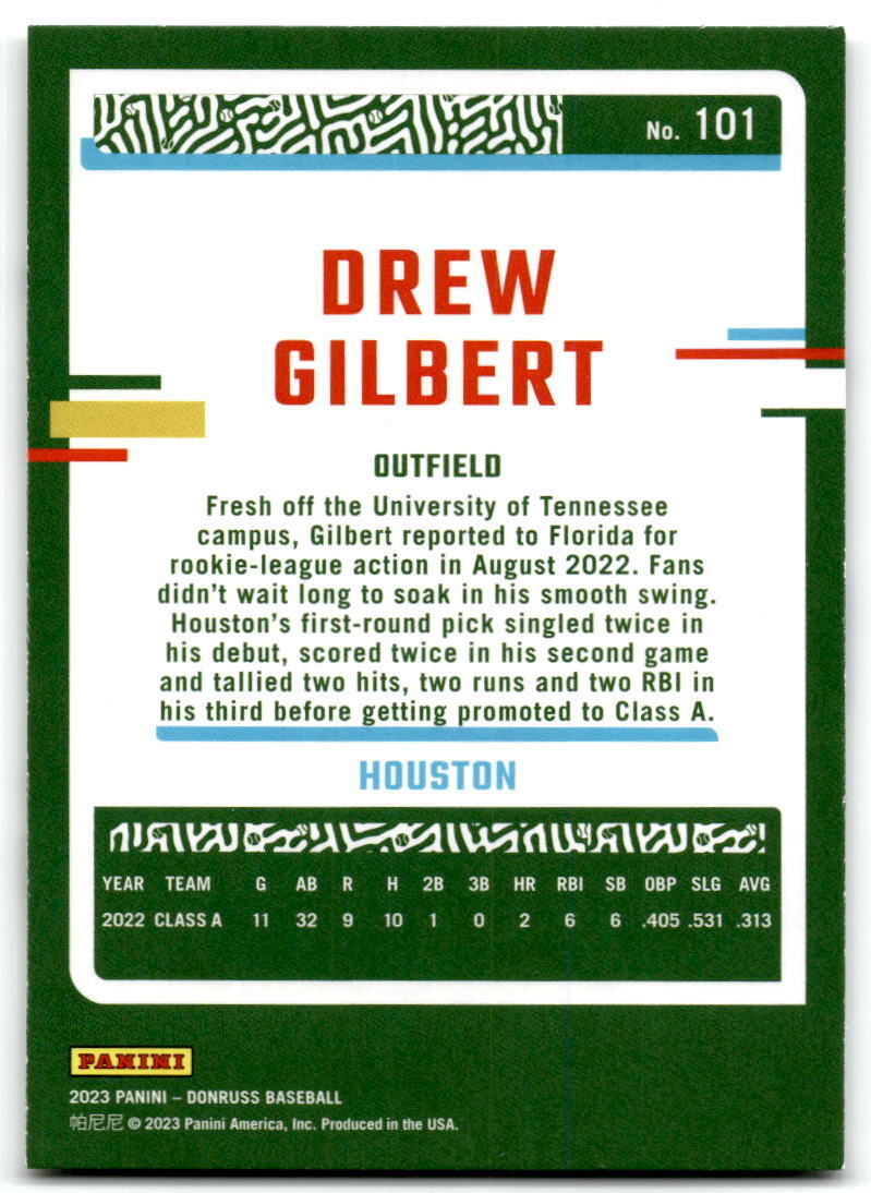 2023 Donruss #101 Drew Gilbert NM