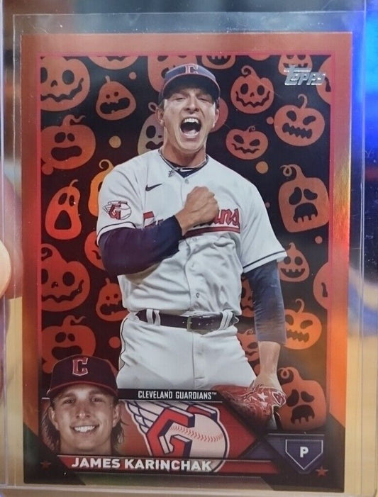 James Karinchak Topps 2023 Update Series Jack- O’ Lantern Foil