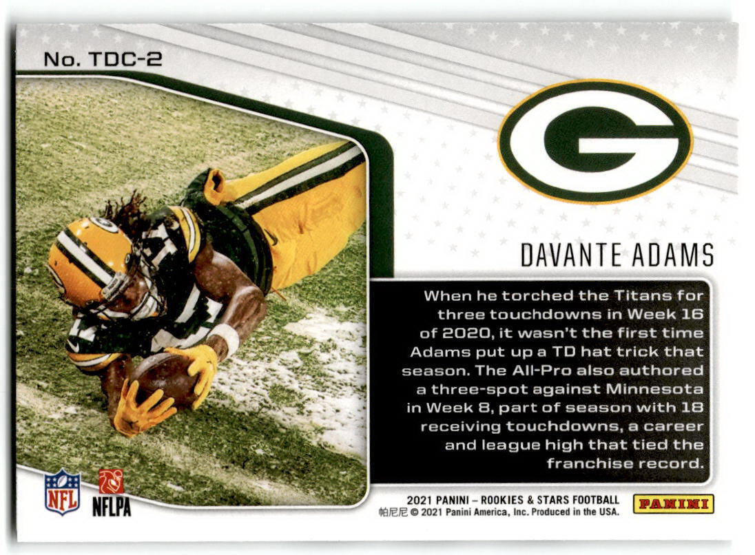 2021 Panini Rookies & Stars #TDC-2 Davante Adams Touchdown Club NM