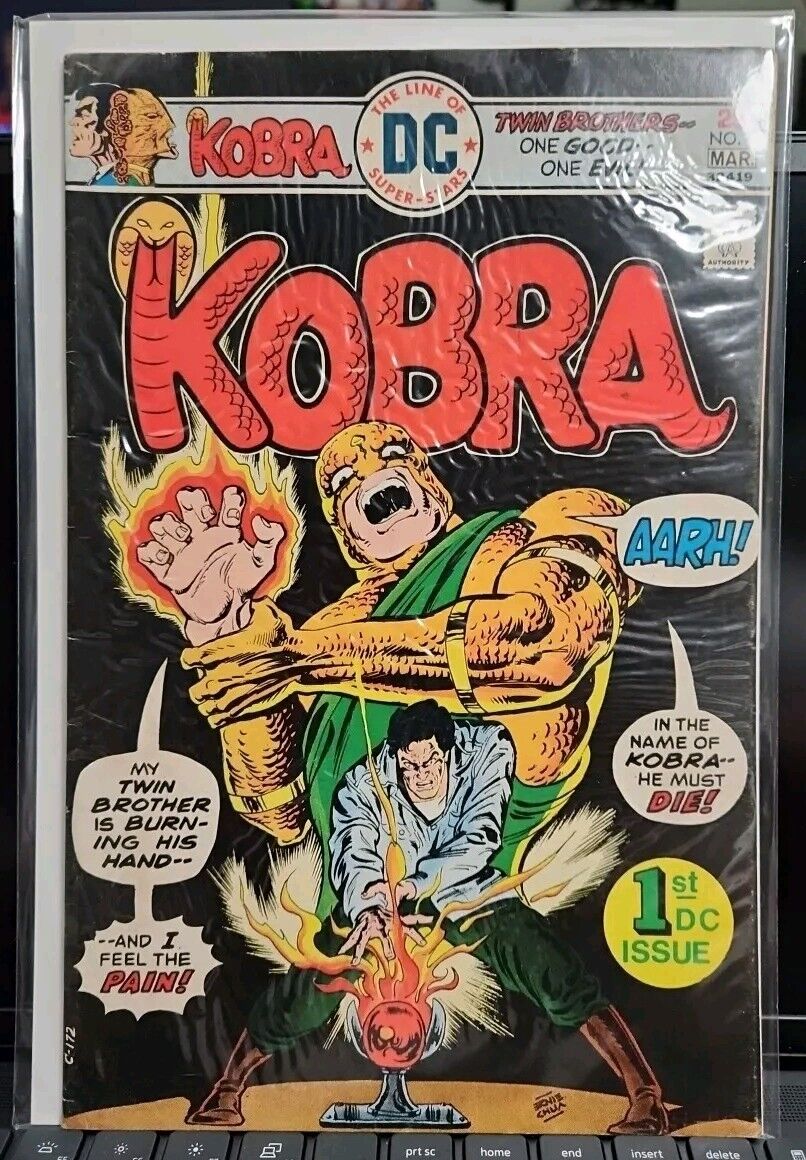 Kobra #1 Feb Mar 1976 DC Comics  Jack Kirby  Ernie Chan cover, 1st app. English