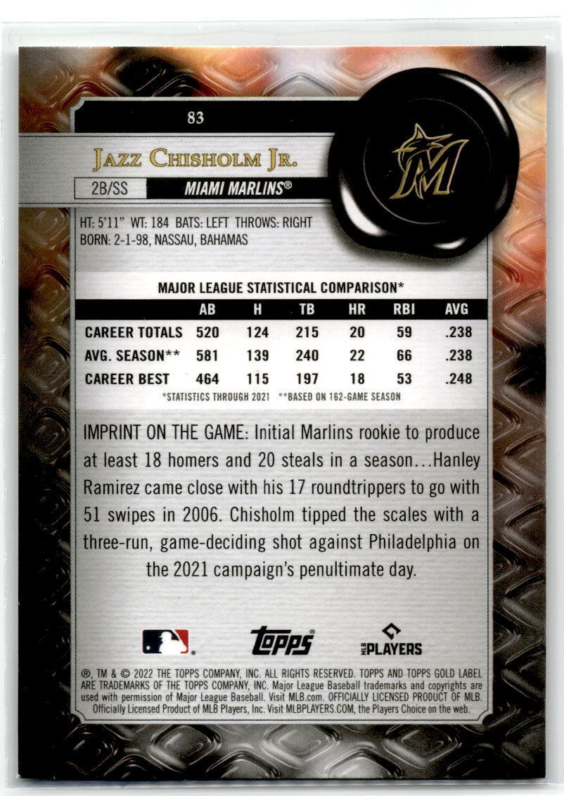 2023 Topps Big League #BL-8 Jazz Chisholm Jr. Big Leaguers NM