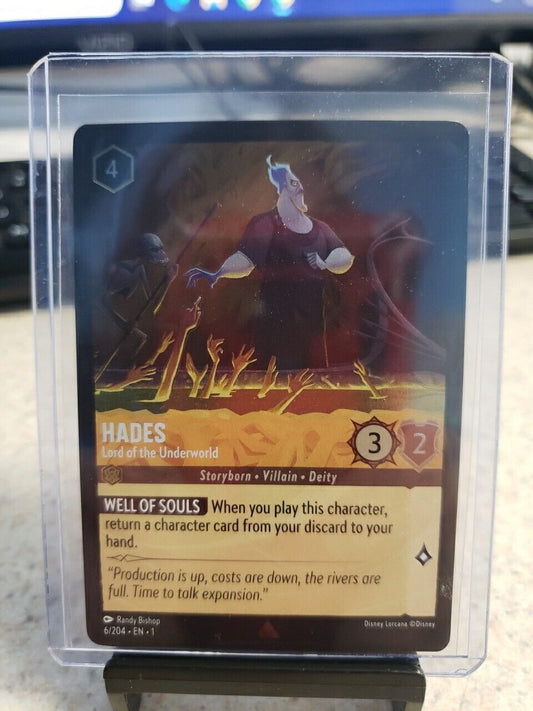 FOIL Hades - Lord of the Underworld Rare 6/204 Disney Lorcana - RARE FOIL