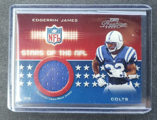 2002 Playoff Prestige Stars of the NFL Jerseys /300 Edgerrin James #SN-1 HOF