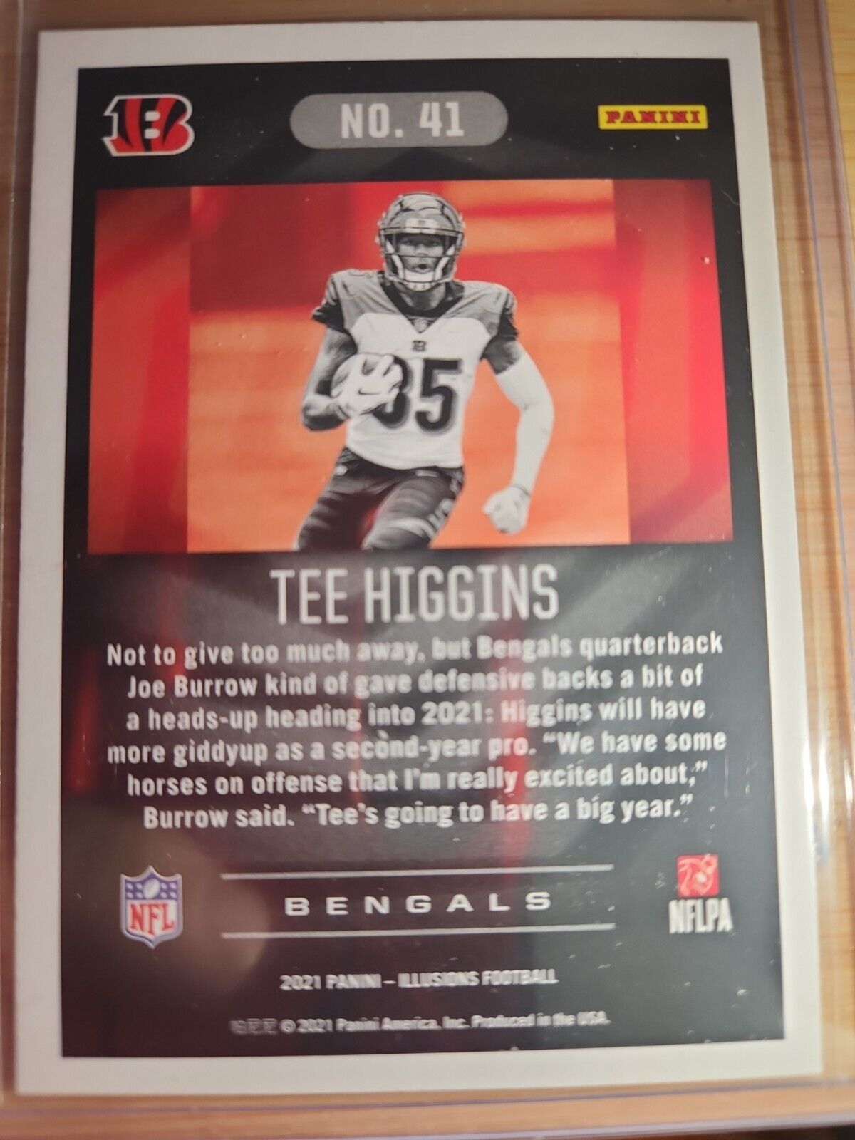 2021 Tee Higgins Panini illusions Stardust Purple #41 Bengals 