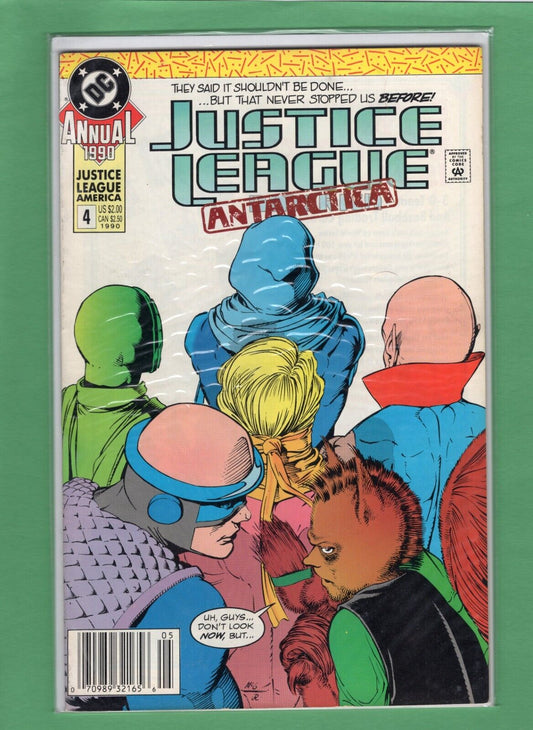 JUSTICE LEAGUE ANNUAL #4 1990 ANTARTICA KEITH GIFFEN DEMATTIES Comic Book DC