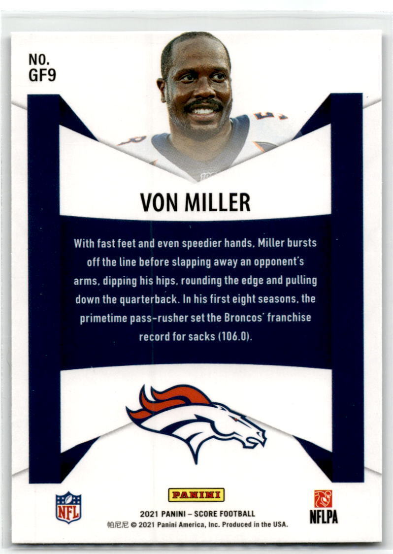 2021 Score #GF9 Von Miller Game Face NM