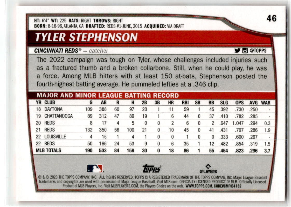 2023 Topps Big League #46 Tyler Stephenson NM