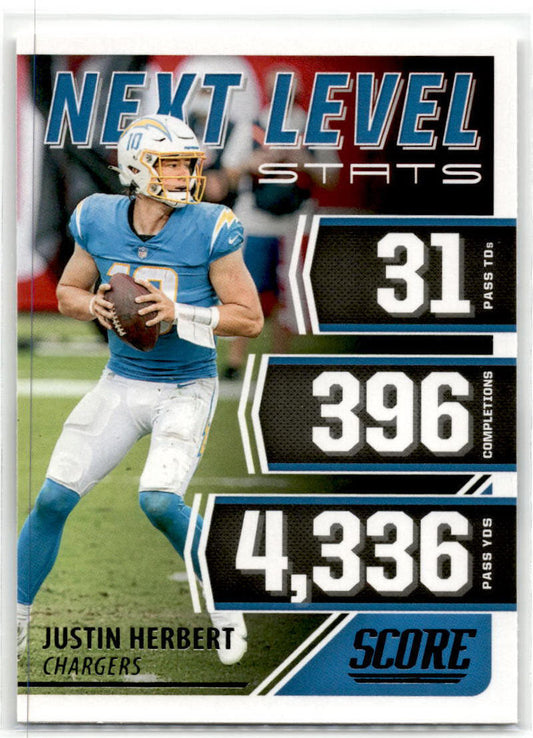 2021 Score #NL10 Justin Herbert Next Level Stats NM