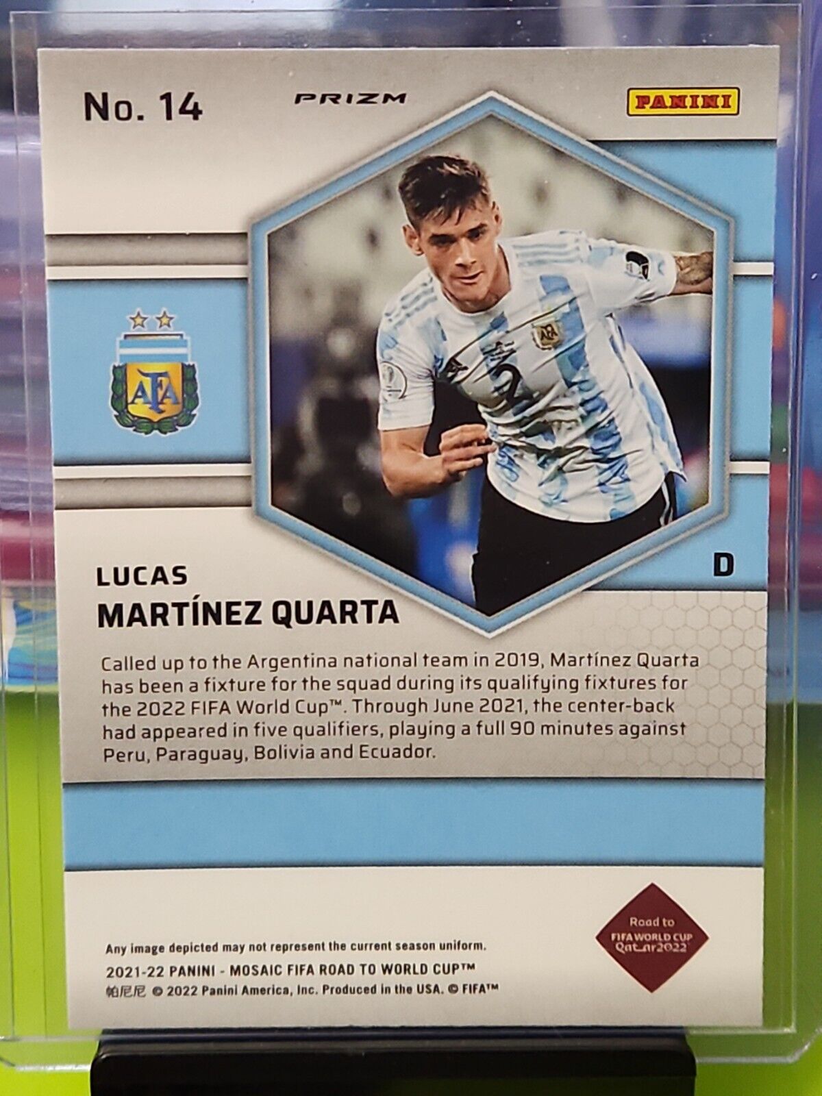 Lucas Martinez Quarta Mosaic Road To FIFA World Cup SILVER MOSAIC RC Rookie!