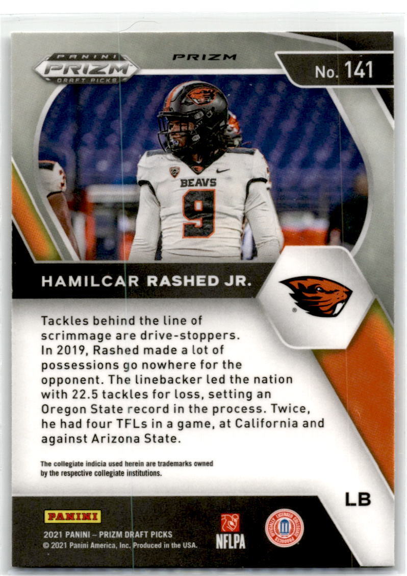 2021 Panini Prizm Draft Picks Collegiate #141 Hamilcar Rashed Jr. Ruby Wave NM