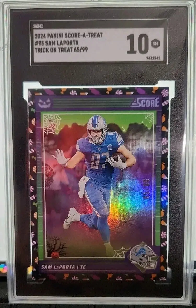 2024 Panini Score-A-Treat - Trick or Treat #95 Sam LaPorta 65/99 SGC 10