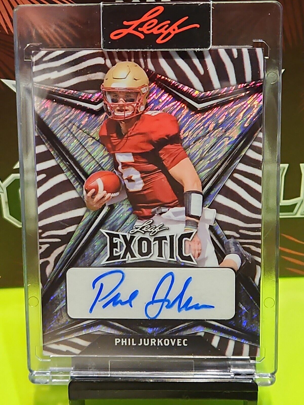 PHIL JURKOVEC 2022 LEAF EXOTIC ZEBRA AUTO #D 3/8