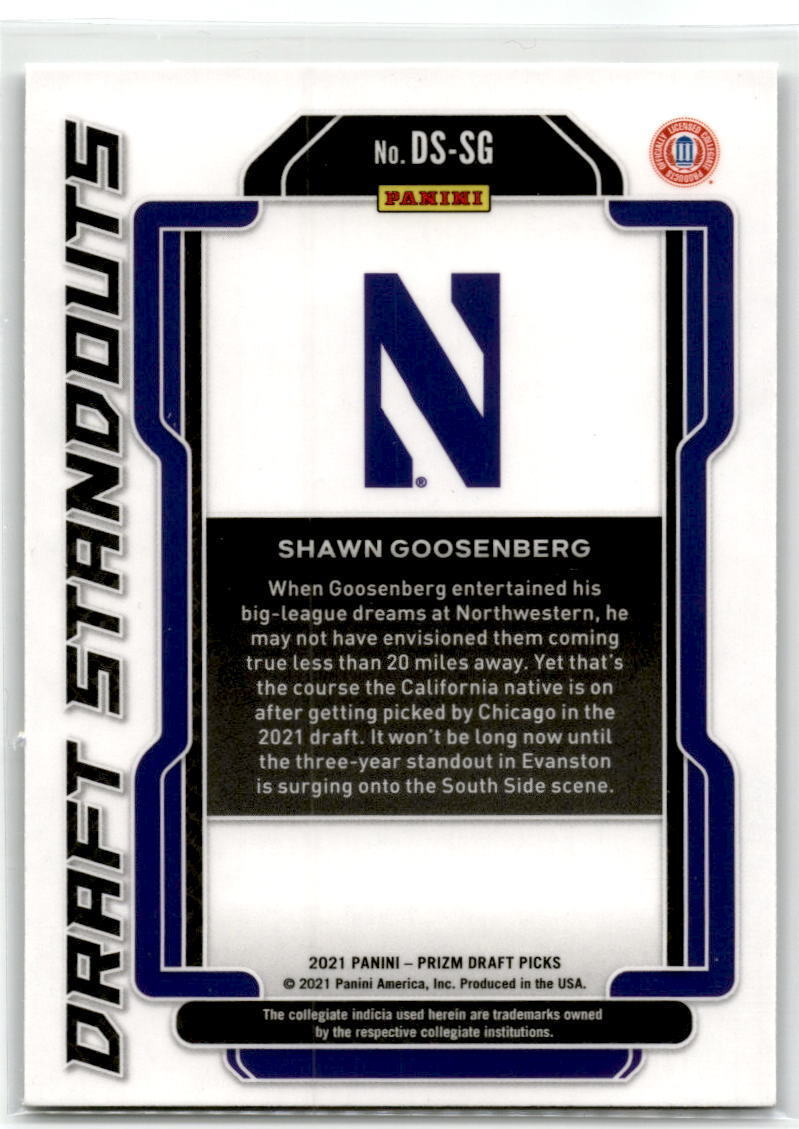 2021 Panini Prizm Draft Picks #DS-SG Shawn Goosenberg Draft Standouts NM