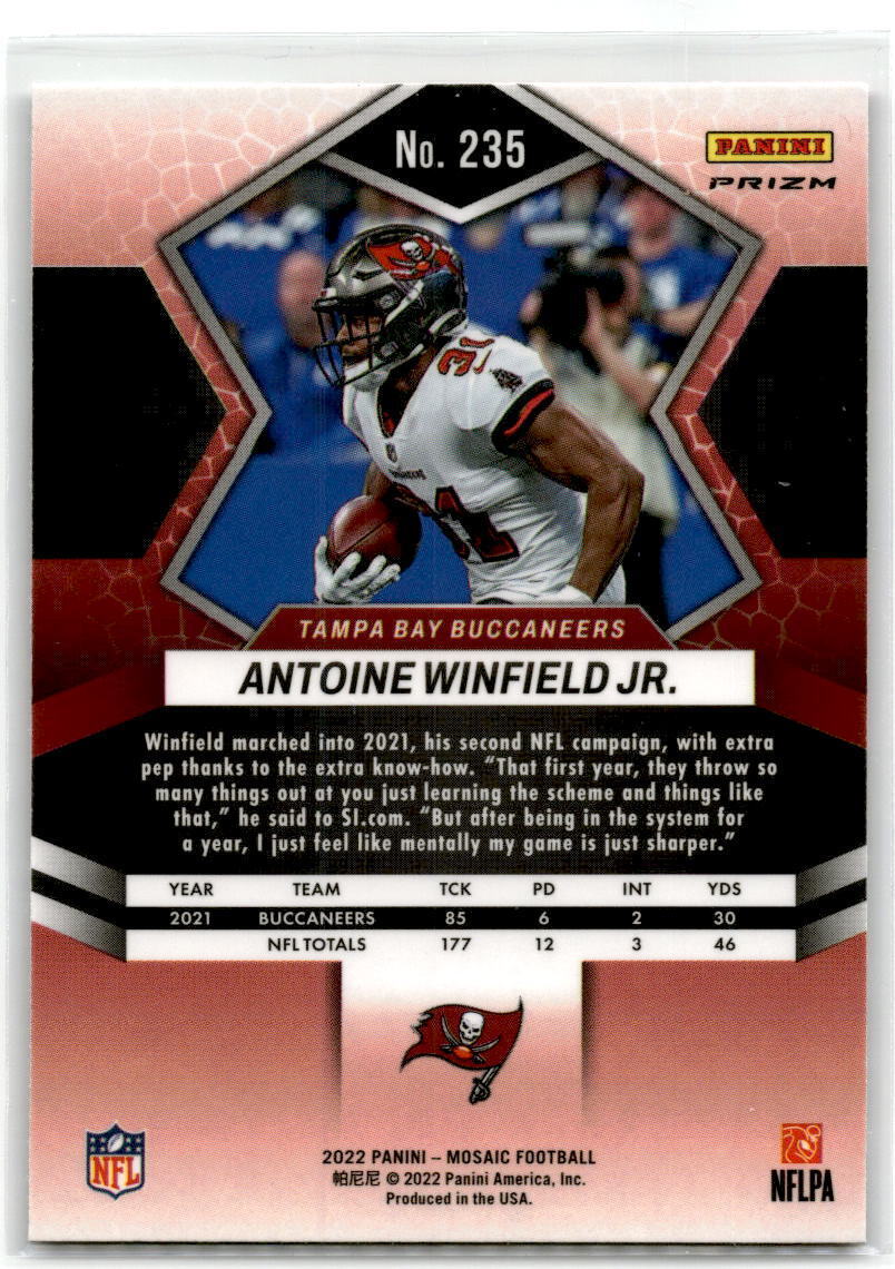 2022 Panini Mosaic #235 Antoine Winfield Jr. Mosaic Camo Pink NM