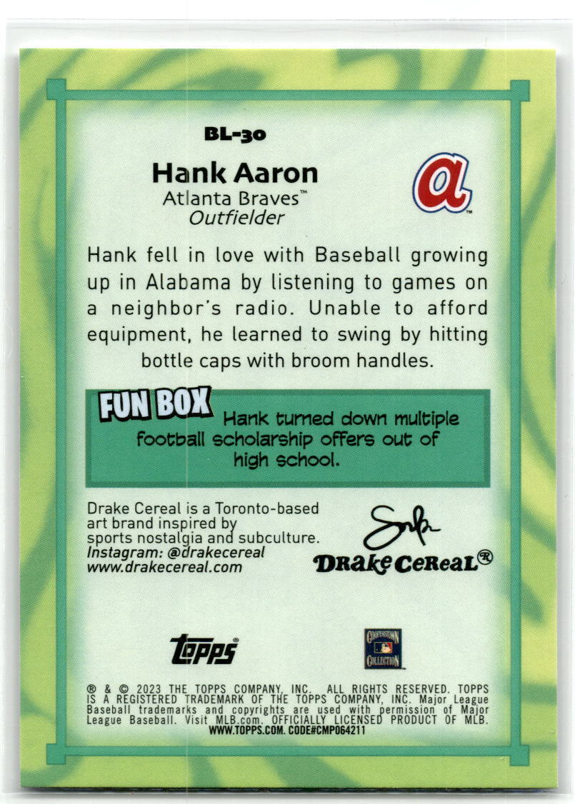 2023 Topps Big League #BL-30 Hank Aaron Big Leaguers NM