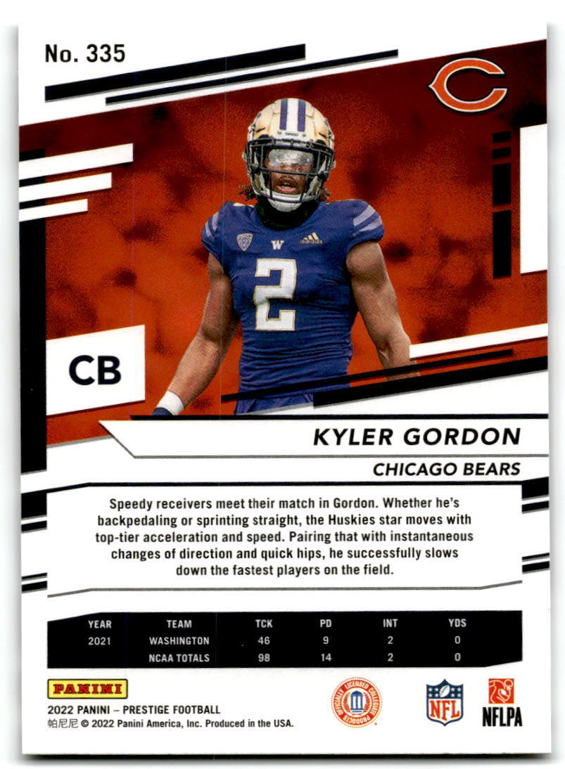 2022 Panini Prestige #335 Kyler Gordon NM