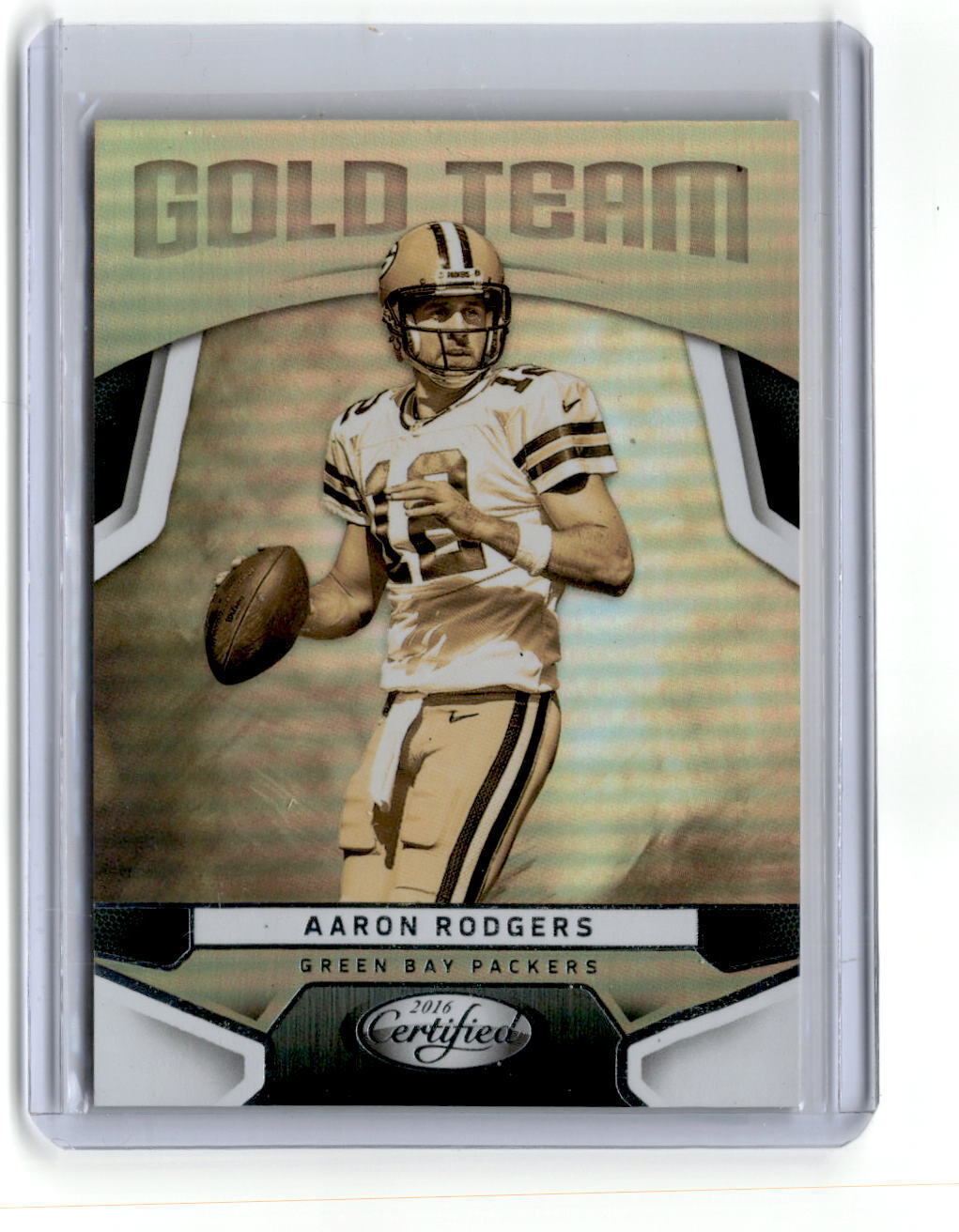 2016 Panini Certified #4 Aaron Rodgers Gold Team