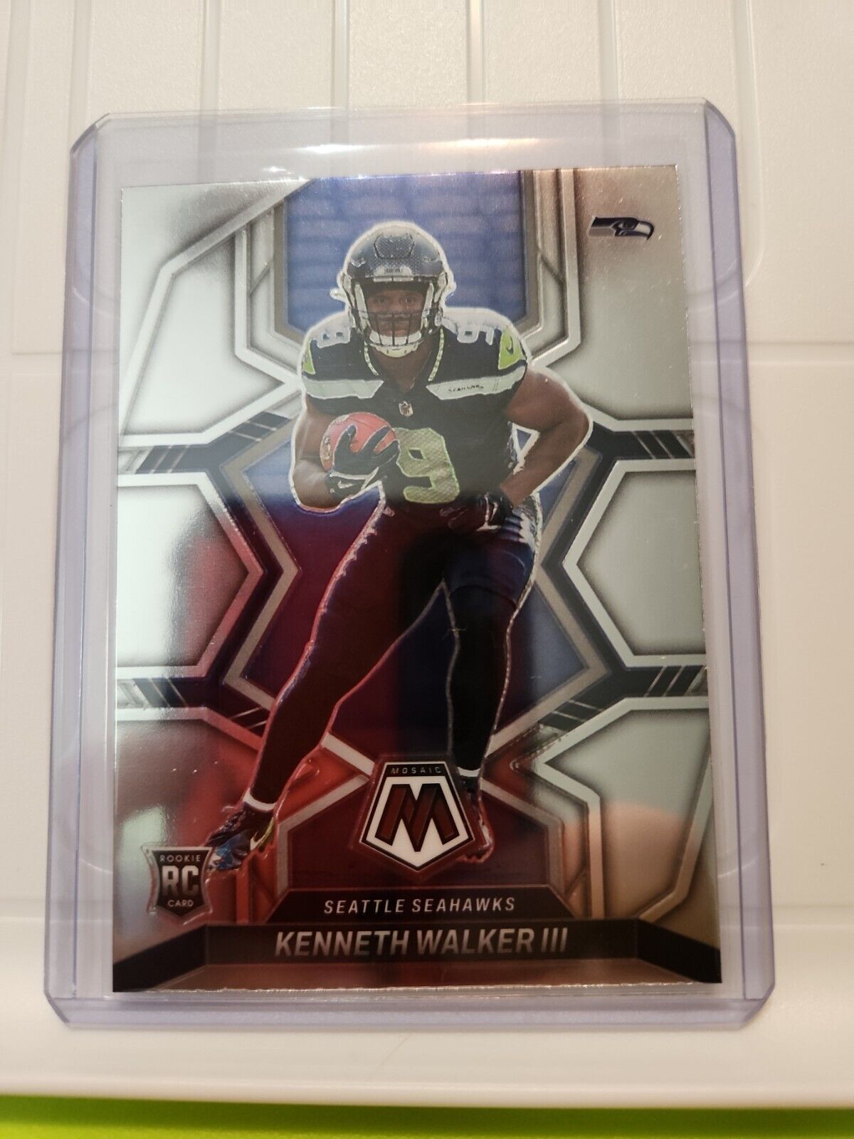 Lot 2 2022 Panini Mosaic KENNETH WALKER III Pink Camo Prizm & Base RC