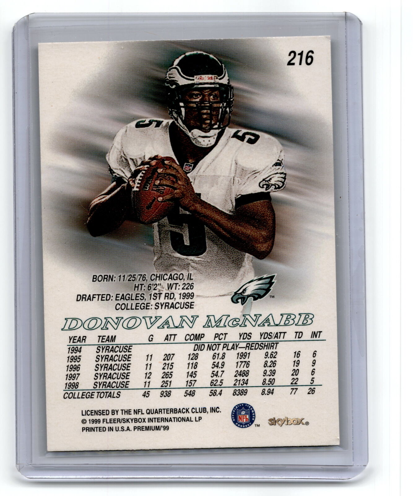 1999 SkyBox Premium #216a Donovan McNabb NM