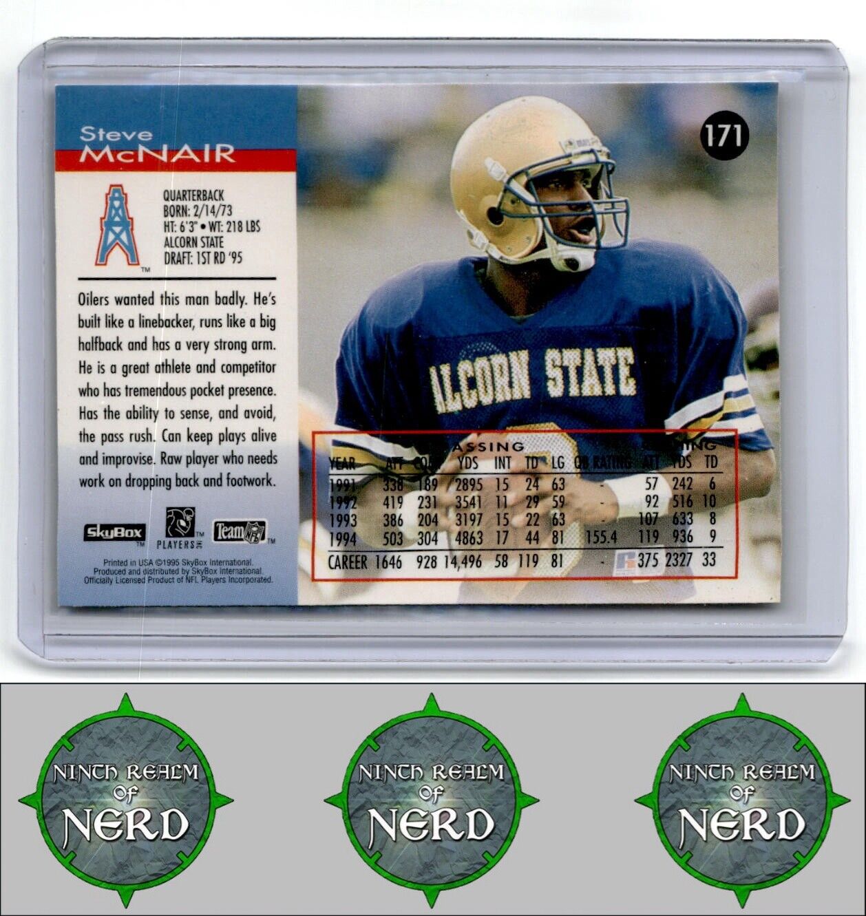 1995 SkyBox Impact #171 Steve McNair