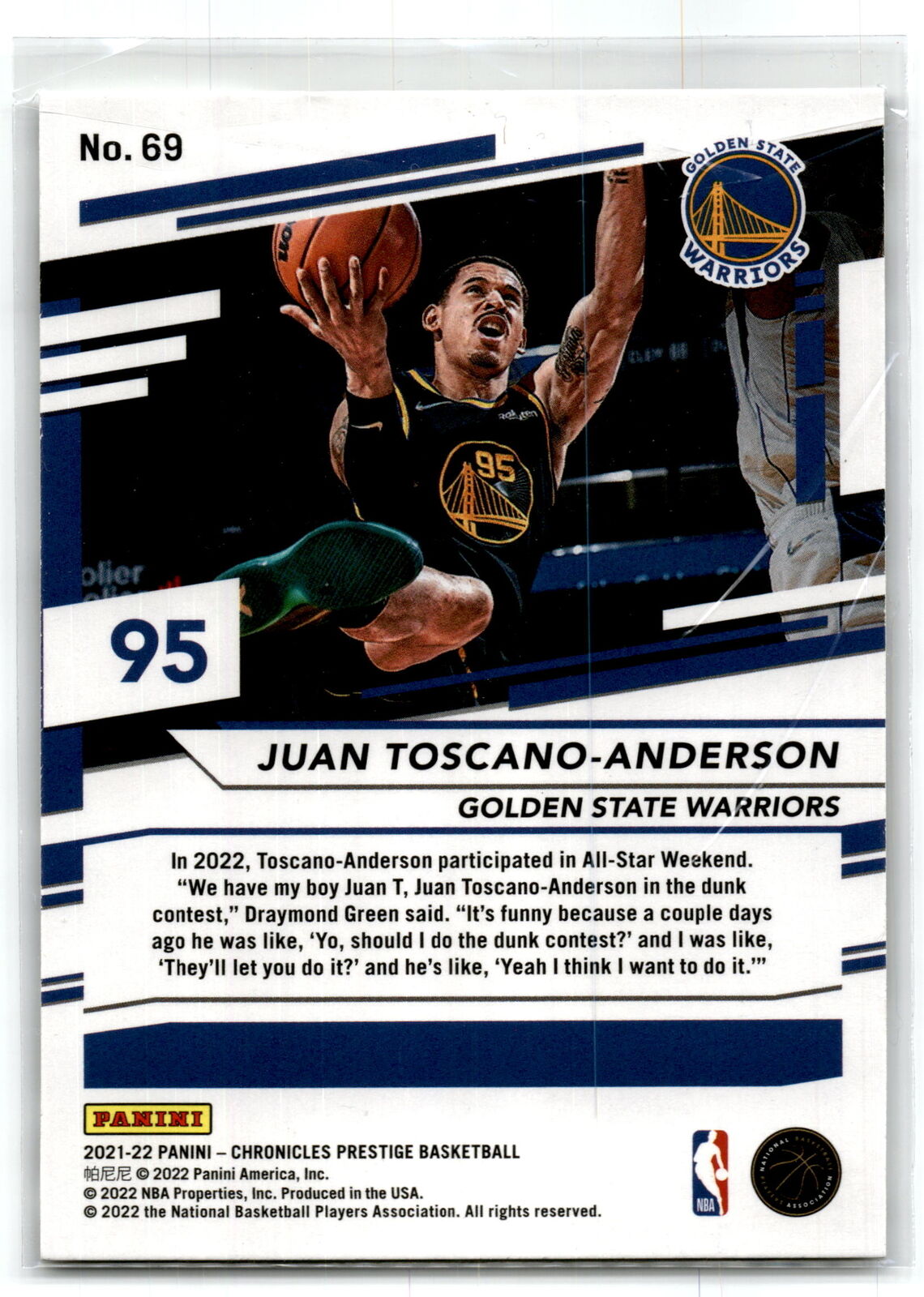 2021 Panini Chronicles #69 Juan Toscano-Anderson NM